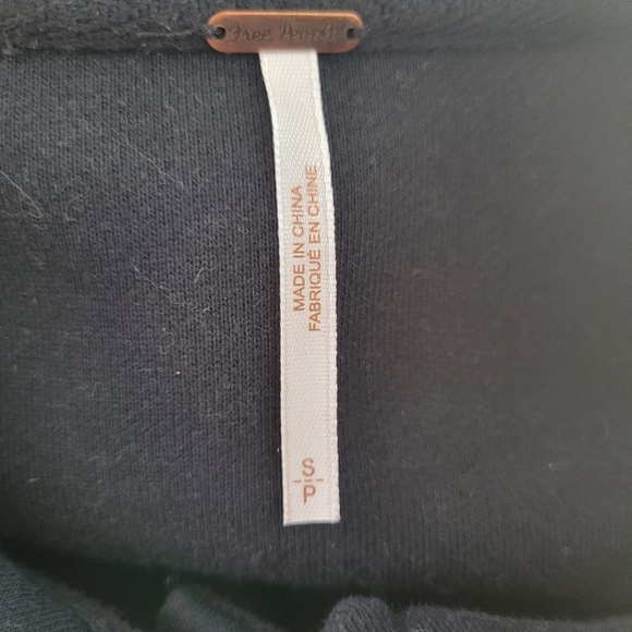 Free People Ruby Fleece Jacket Washed Black S - Picture 14 of 16